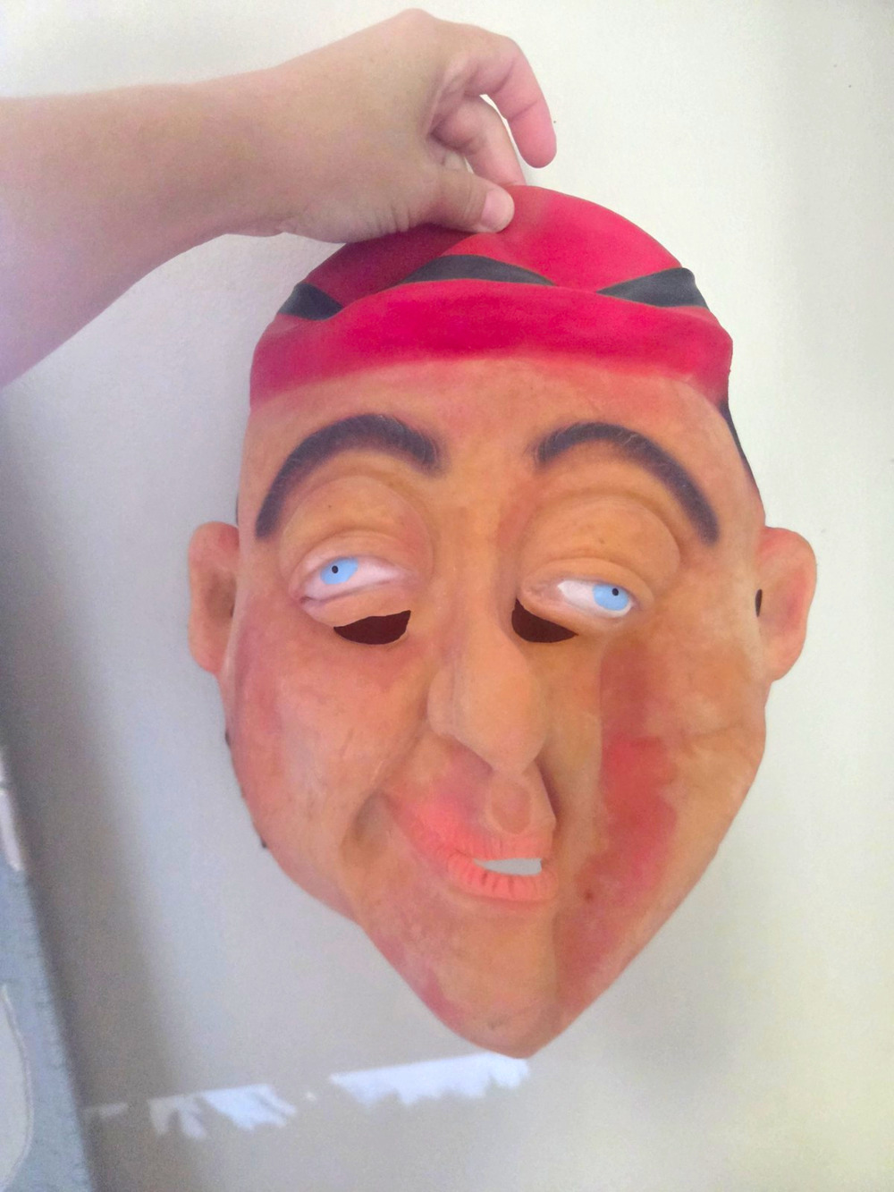 VINTAGE Topstone Vintage Laurel and Hardy Halloween Mask Oliver Hardy